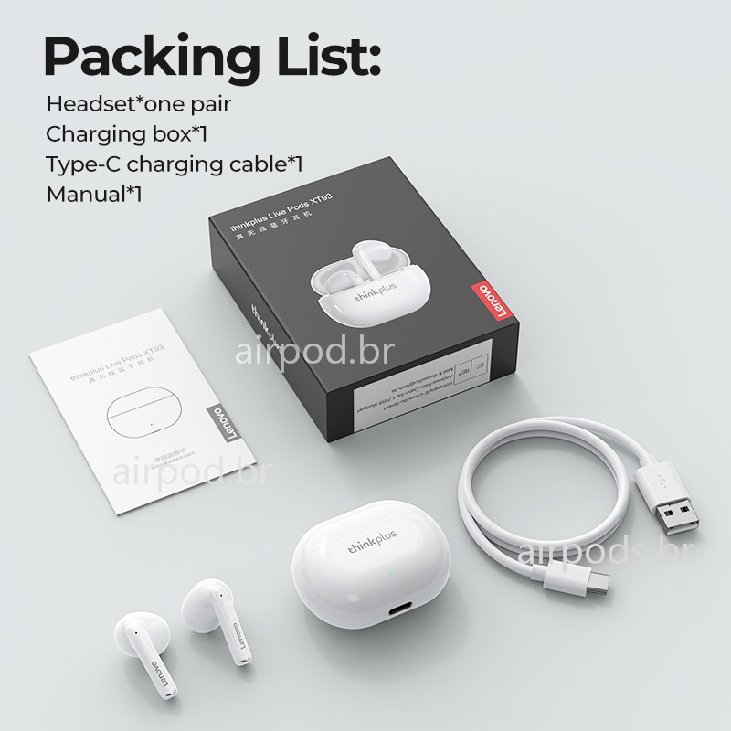 Tai nghe thể thao LENOVO XT93 không dây bluetooth 5.2 chống nước có micro