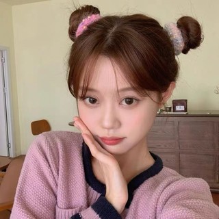 Chun cột tóc lông mềm sắc màu đáng yêu