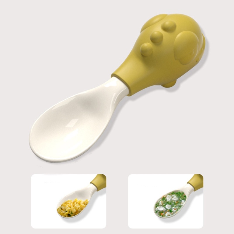 Set 2 Muỗng Nĩa Mini Họa Tiết Hoạt Hình Cho Bé Tập Ăn