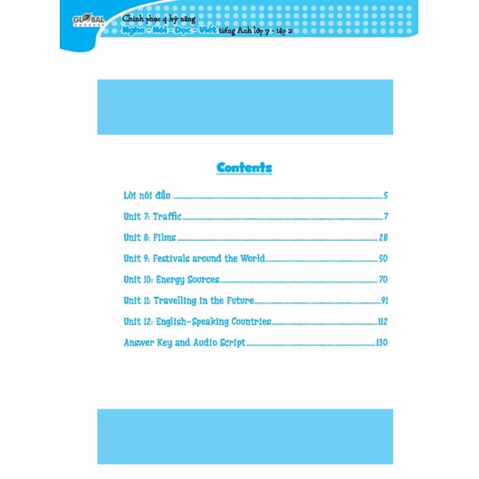 Sách - Chinh phục 4 kỹ năng tiếng anh nghe - nói - đọc - viết lớp 7 - tập 1 ( GLOBAL SUCCESS )