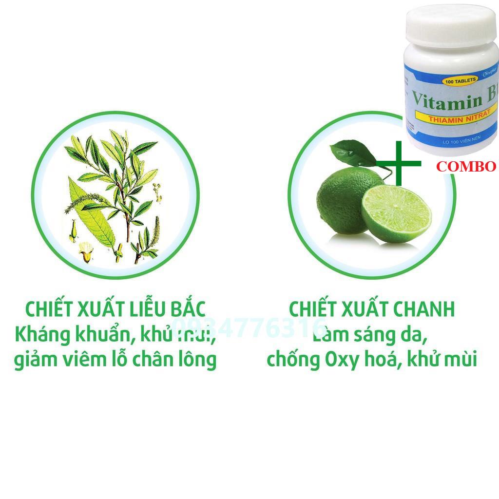 Combo Vitamin B1 chai 100 viên+ ✅ Lăn Khử Mùi Zuchi (Men) – Hương Mạnh Mẽ