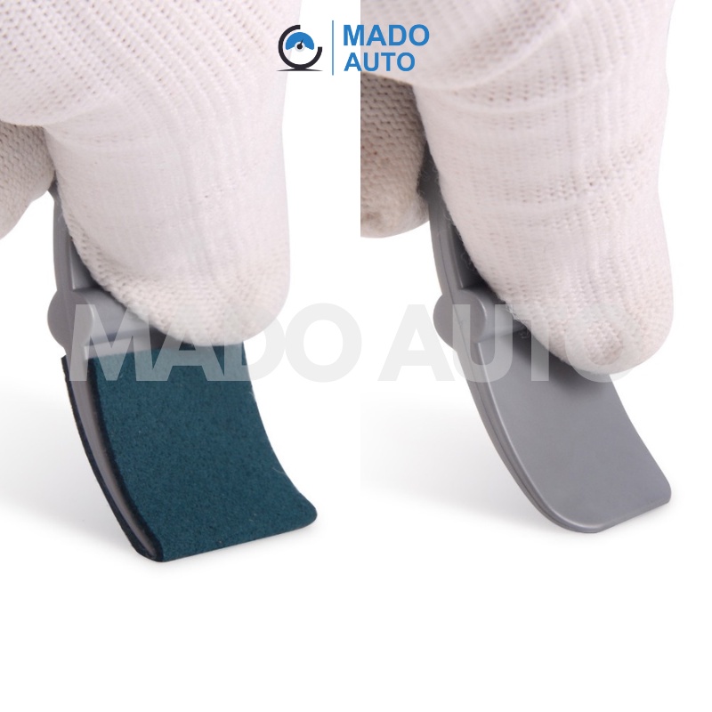 Gạt nhựa Mini màu xám bọc nỉ Xanh dán Decal ô tô xe máy MADO AUTO F28