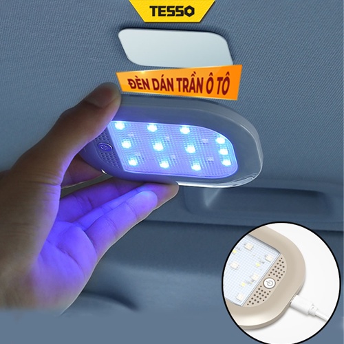 Đèn Led Mini Dán Trần Ô Tô, Dán Trần Nhà Bằng Nam Châm 8 Màu Nhiều Chế Độ Sáng Khác Nhau Sạc Pin USB