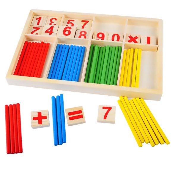Đồ chơi bảng tính toán học ⚡ SIÊU BỔ ÍCH ⚡ Bảng tính que bằng gỗ cho b