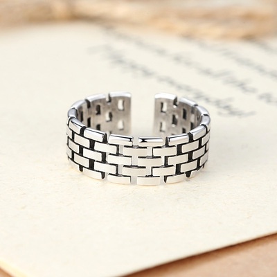 Nhẫn Đeo Ngón Trỏ Màu Đen Phong Cách Hip hop Đường Phố Cổ Điển