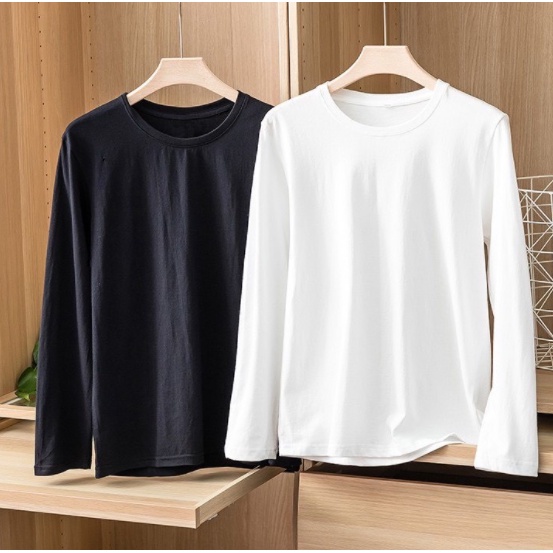 Áo Thun Longtee Tay Dài Trơn Nam Nữ Unisex