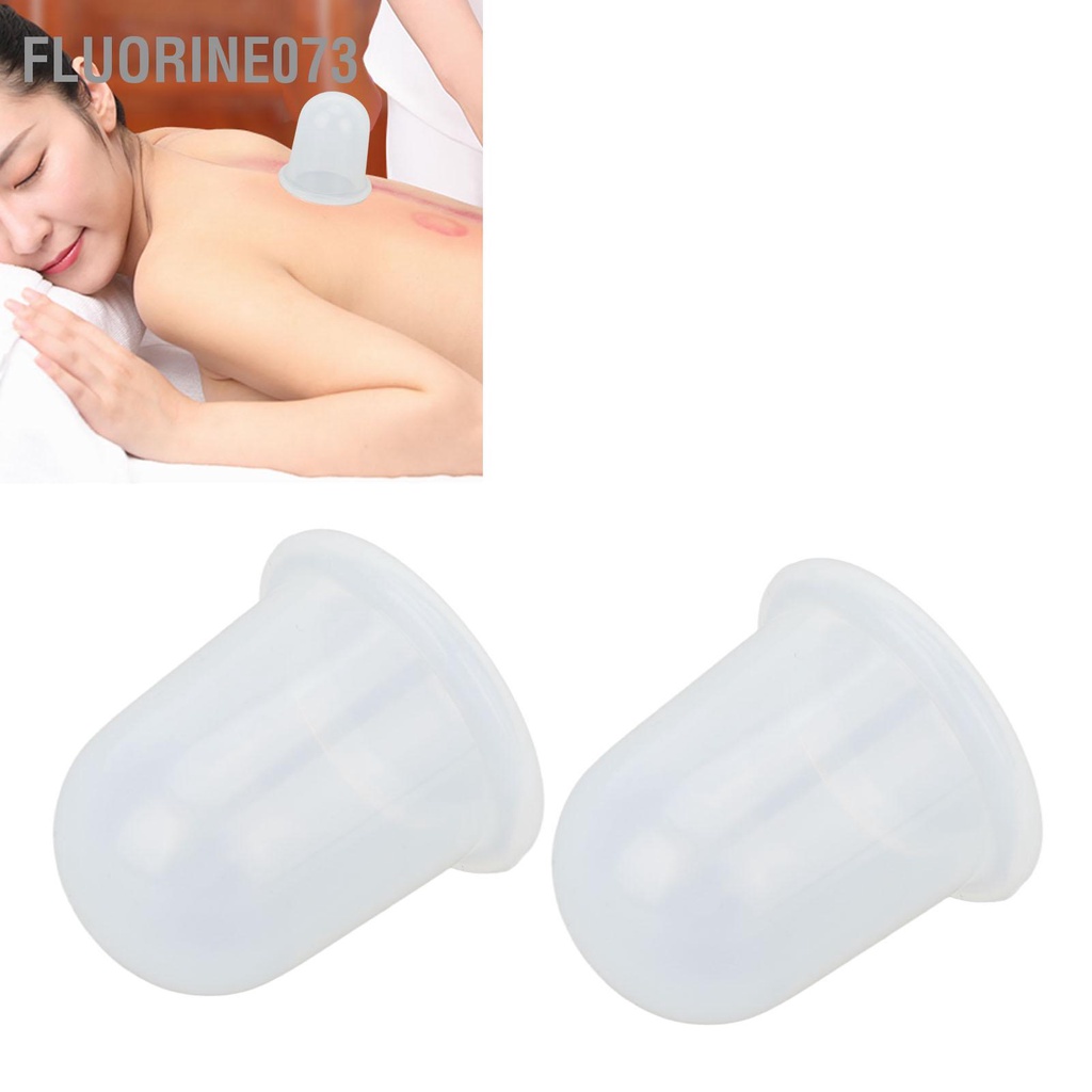 Fluorine073 2 cái Bộ giác hơi silicone trong suốt Thư giãn cơ bắp trị liệu cho Massage toàn thân trên khuôn mặt