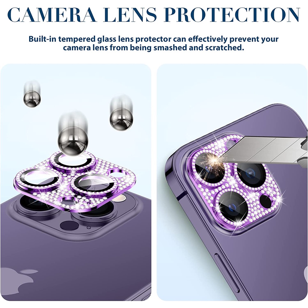 Dán kim cương bảo vệ mắt camera Cho iPhone 14 Pro Max / iPhone 14 Plus