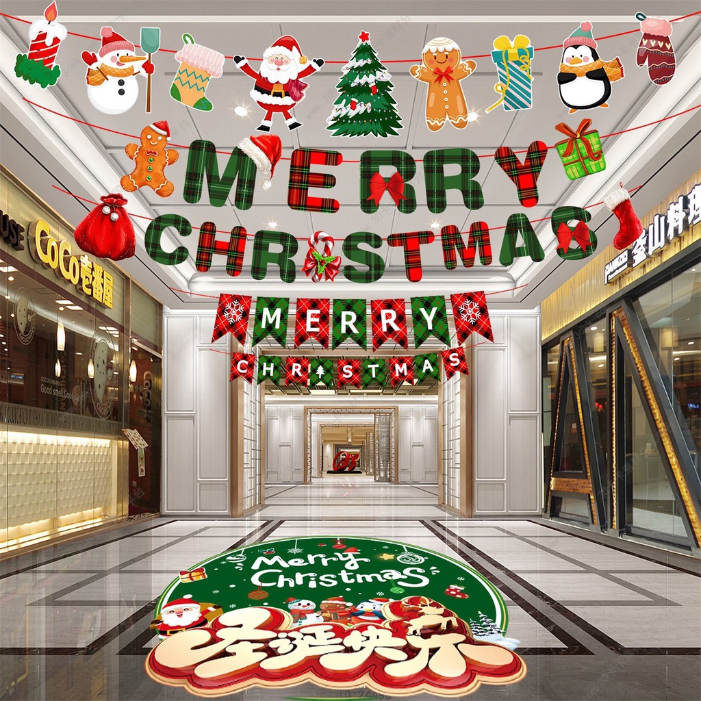 Dây treo trang trí Giáng Sinh Noel,Banner Trang Trí Decor Merry Christmas 2023 BN44