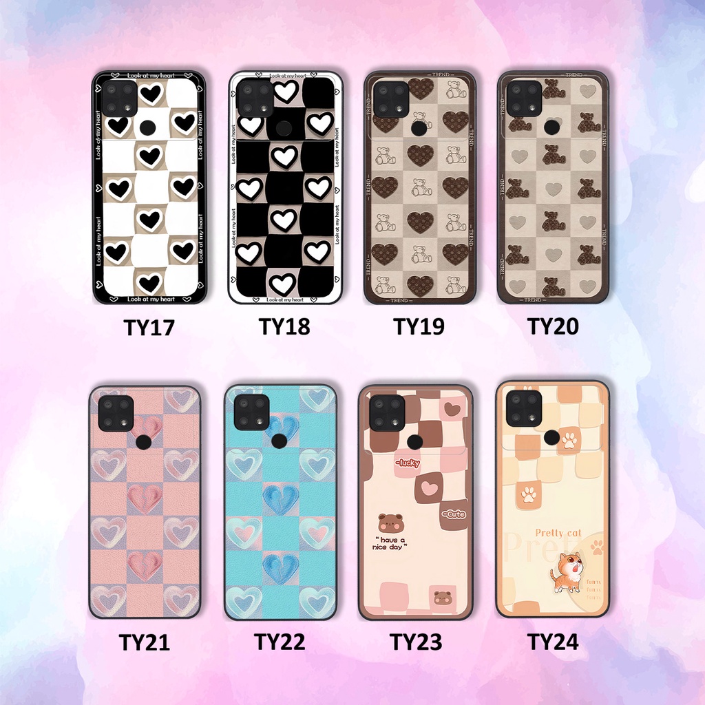 Ốp Xiaomi Poco C40 gấu Bear rick caro vuông thời trang siêu đẹp