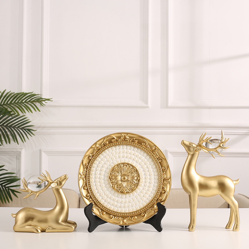 Tượng Hươu May Mắn Mềm Mại Phong Cách Hiện Đại Sang Trọng Dùng Để Trang Trí Nhà