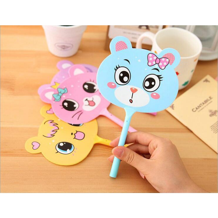 Y&amp;X Bút Bi Mực Xanh Thiết Kế Kiêm Quạt Cầm Tay Tiện Dụng