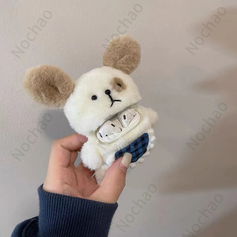 Vỏ Bảo Vệ Hộp Sạc Tai Nghe airpods pro / 3 / pro Bằng Lông Nhung Hình Chú Cún Kiểu Nhật Hàn Dễ Thương