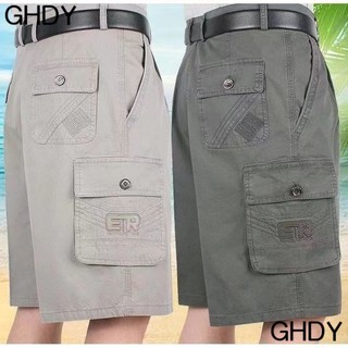 Quần Short Dáng Rộng Màu Trơn Thời Trang Mùa Hè Cho Nam Trung Niên