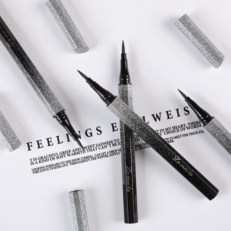 Bút kẻ mắt chống thấm nước nhanh khô thiết kế hình lục giác in hình bầu trời sao