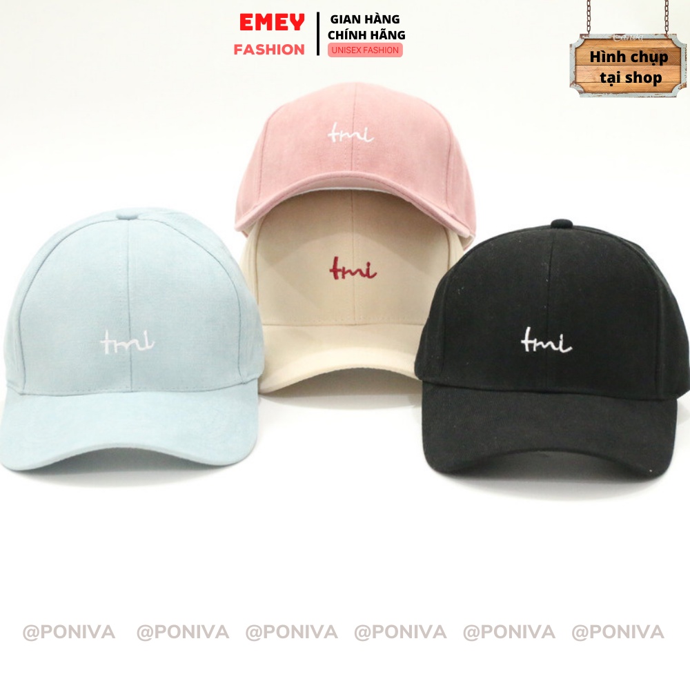 Mũ Lưỡi Trai ❤️ Nón Kết Thêu Chữ Tmi Cực Hot Chất Nhung Mịn Cao Cấp Form Unisex Mẫu Hot Trend 2022