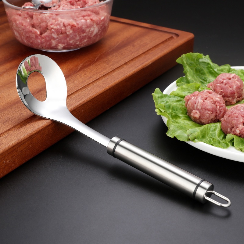 Thìa Nặn Thịt Viên Inox 304 - Dụng Cụ Làm Thịt Viên Tròn, Nặn Mọc, Cá Viên Tiện Lợi