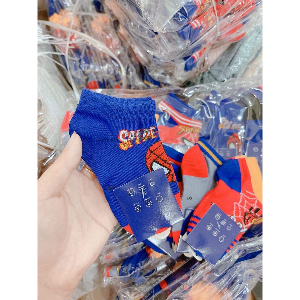 Tất cho bé trai hình siêu nhân nhện cho bé, vớ cho bé trai hình nhện siêu nhân cho bé từ 1-9T