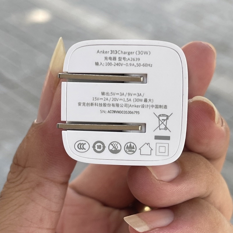 Củ sạc Anker A2639 313 Gan 30w, hỗ trợ PD/QC/PPS Sạc siêu nhanh tất cả thiết bị