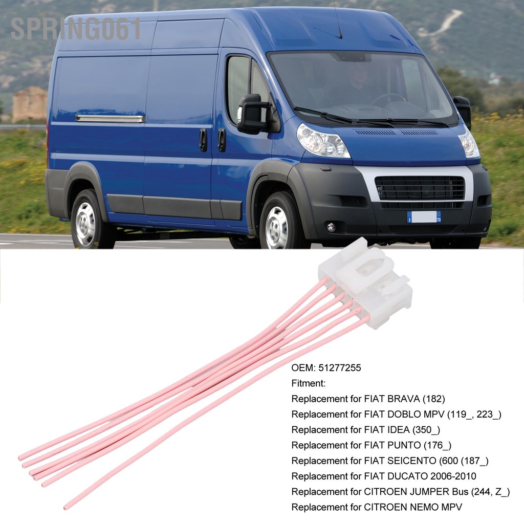 Spring061 Dây đèn hậu Đầu cắm dây điện 51277255 Bộ sửa chữa cáp đuôi Thay thế cho FIAT BRAVA PUNTO