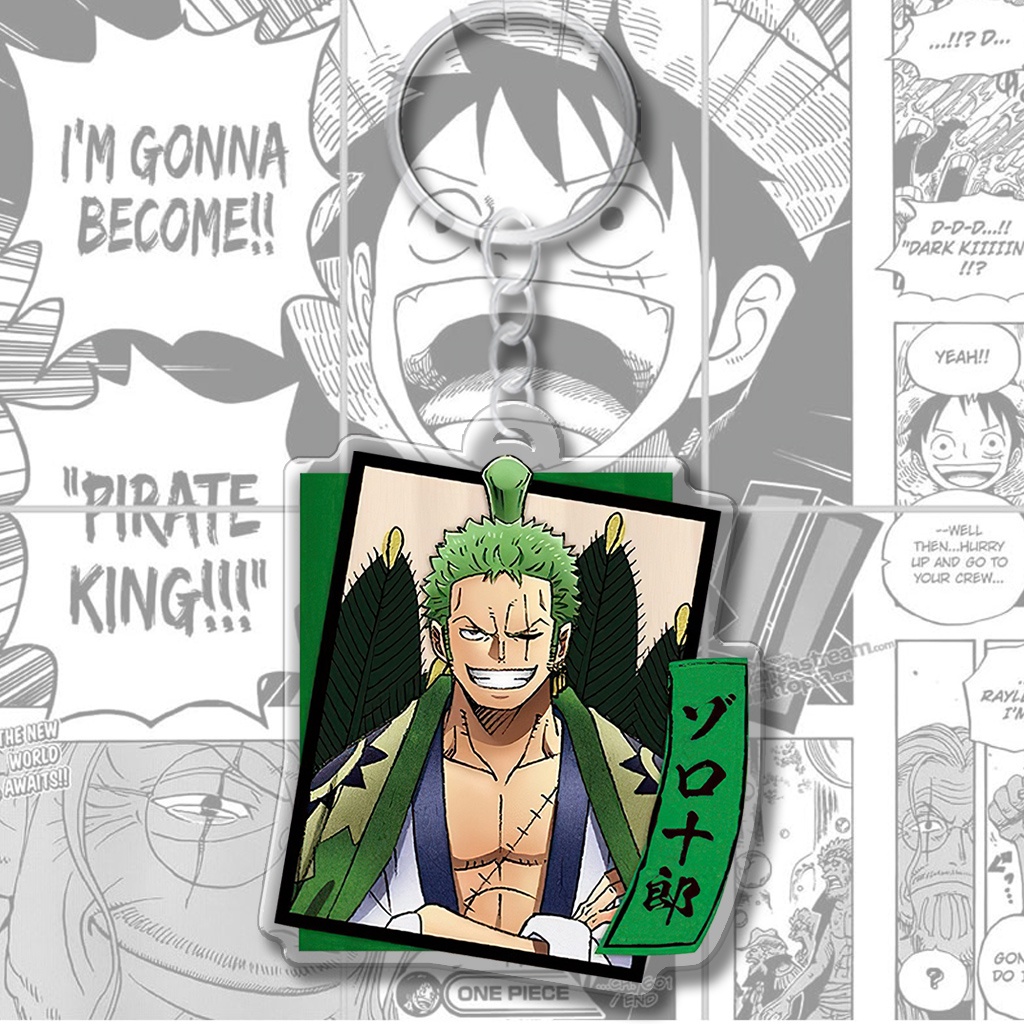 Móc khóa One piece Anime Manga Luffy Gear 5 Zoro băng hải tặc mũ rơm phụ kiện shop HM Decor