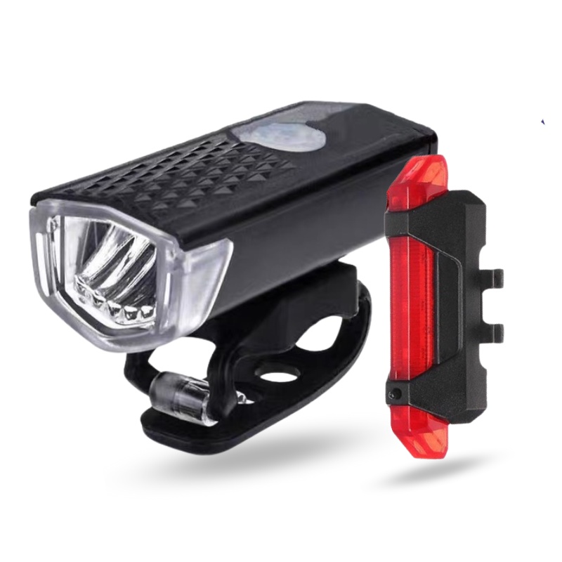 Đèn pha xe đạp, đèn hậu tặng kèm sạc USB tiện dụng, chống nước - Full hộp sáng lâu
