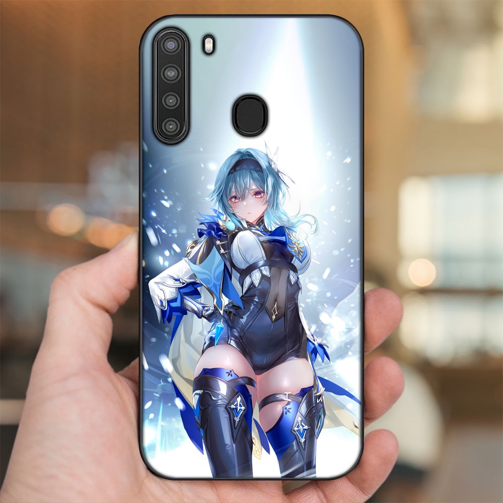 Ốp lưng Samsung A21 viền đen in hình Eula Genshin Impact