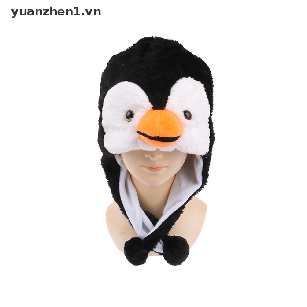 1 Mũ Lông Giữ Ấm Hình Chim Cánh Cụt Hoạt Hình