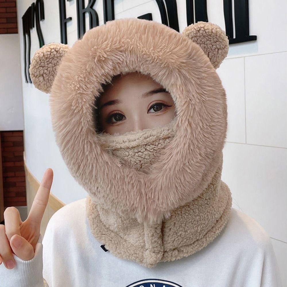 Bộ Mũ Trùm Đầu Thể Thao Che Tai Chống Gió Giữ Ấm Thoải Mái WMES15H Dành Cho Bạn Nữ