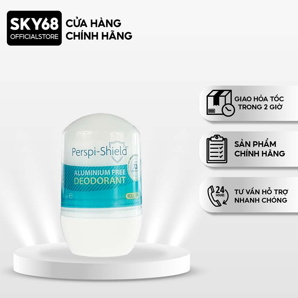 Lăn khử mùi, kiềm mồ hôi 72h không chứa muối nhôm Perspi-Shield 72h Aluminium Free Deodorant 50ml