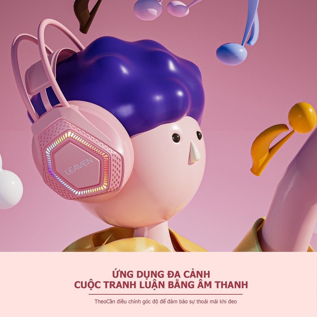 Tai nghe chơi game có dây với Hiệu ứng ánh sáng LED màu với Tai nghe máy tính có micrô Bảo hành 24 tháng