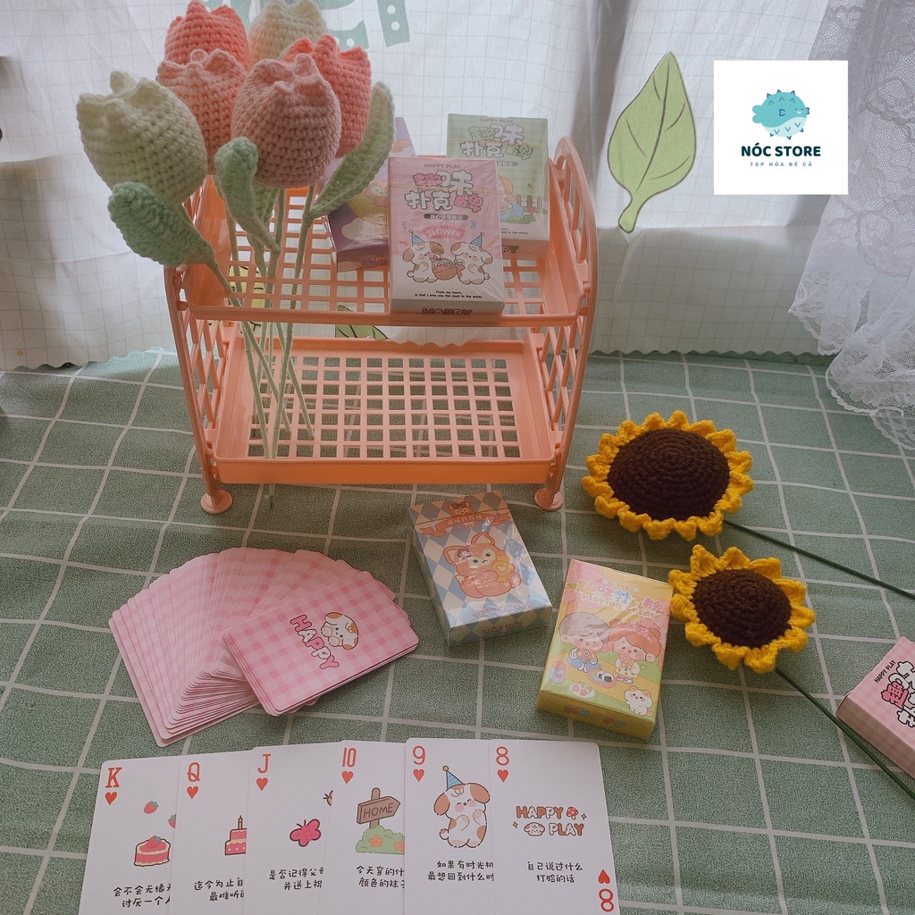 Bộ bài tây, tú lơ khơ họa tiết dễ thương poker 52 lá in hình cute ngộ nghĩnh, hoạt hình siêu đáng yêu - giao ngẫu nhiên