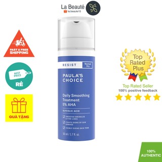 [Hàng Công Ty] Kem Làm Mềm Da,Cải Thiện Da Lão Hóa, Mờ Thâm  - Paula's Choice Daily Smoothing Treatment 5% AHA  50ml