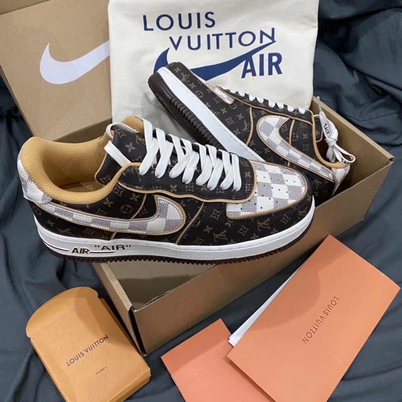 GIÀY A’F1LV WHITE BROWN LAI AU SC [ Full Box + Free Ship ]