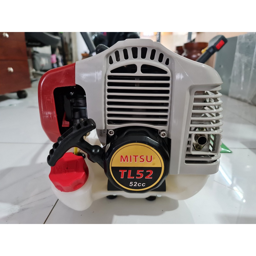 Máy cắt cỏ chạy xăng 2 thì Mitsu TL52 52cc. Máy cắt cỏ công suất lớn 52 cc