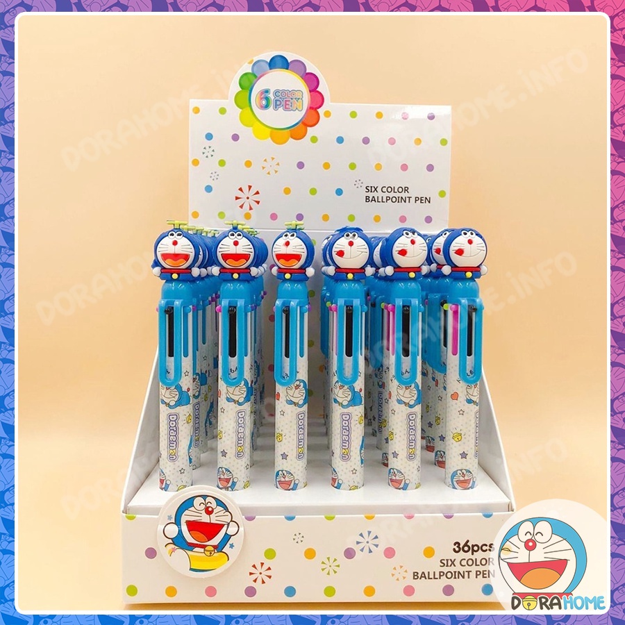 Bút Bi 6 Màu Doraemon Doremon Cute Dễ Thương VP0008
