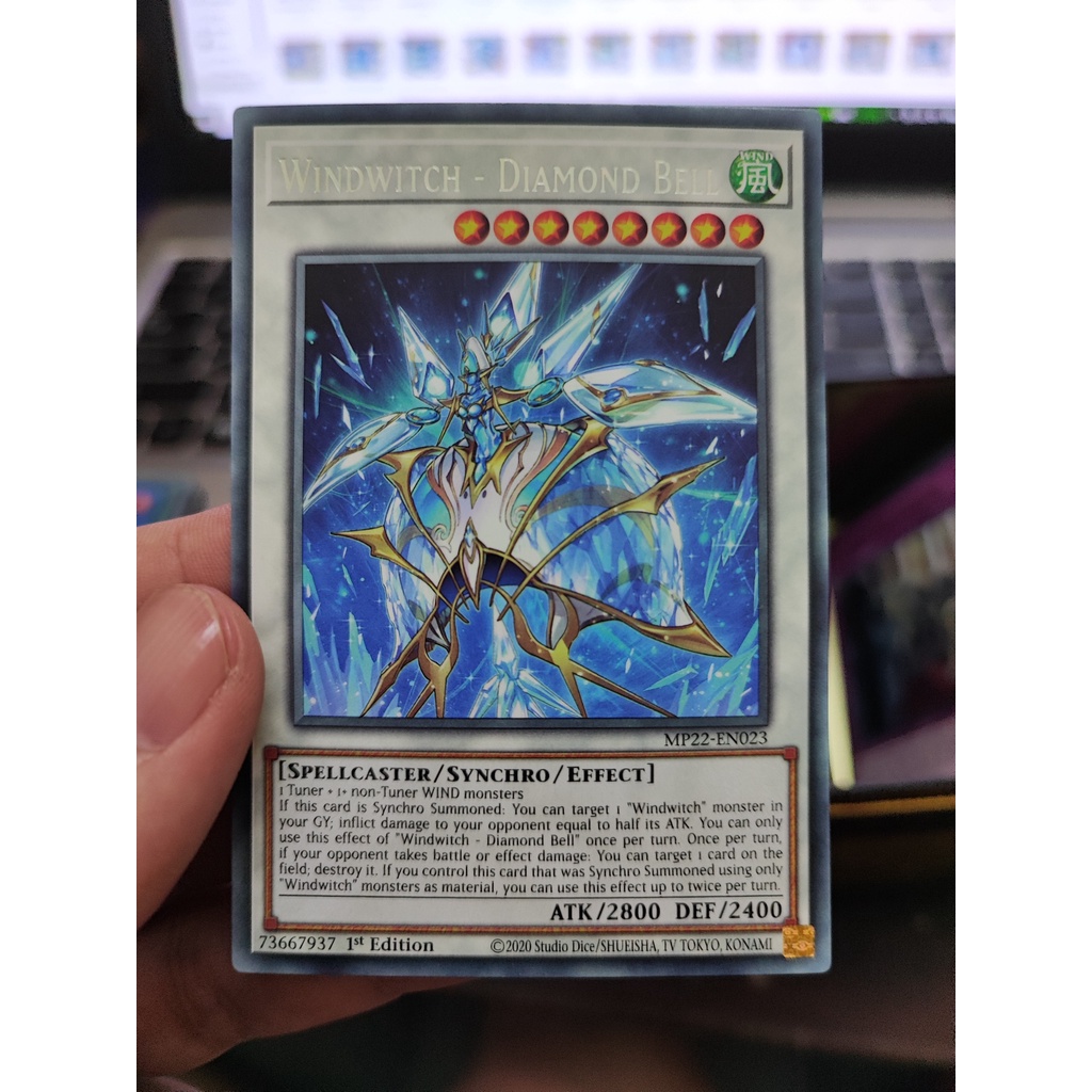 1 lá thẻ bài Windwitch - Diamond Bell - MP22-EN023 - Rare 1st Edition