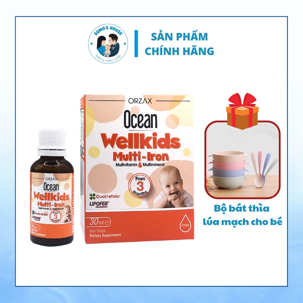 Ocean Wellkids Multi - Iron - Bổ Sung Sắt Và Các Vitamin Thiết Yếu Cho Trẻ Nhỏ
