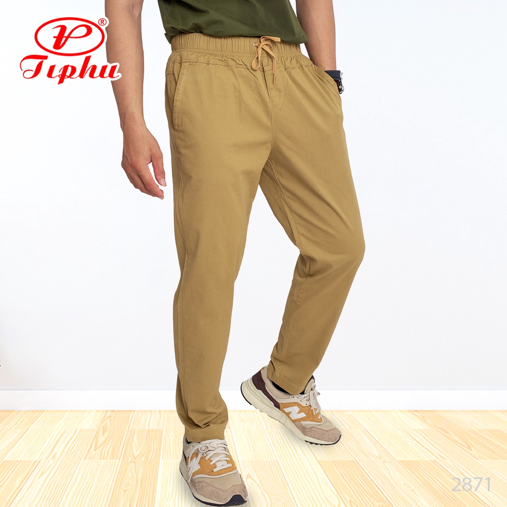 Bigsize, quần Baggy lưng thun hiệu Amazing, dáng thể thao Unisex, form suông, vải kaki co giãn màu đen và xám