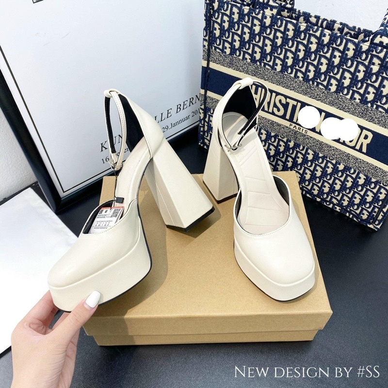 HÀNG VỀ CÓ SẴN!!!Giày bít mũi zara gót trụ 12cm hàng FULLBOX Quảng châu