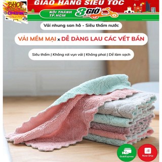 Giá sỉ Khăn lau bếp, khăn lau đa năng 2 mặt viền zizac siêu mềm