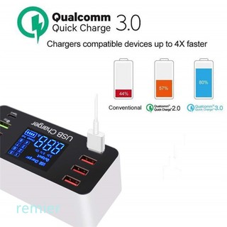Re 8 port multi fast usb charger quick charge 3.0 multiple usb phone charging station universal usb hub charger qc 3.0