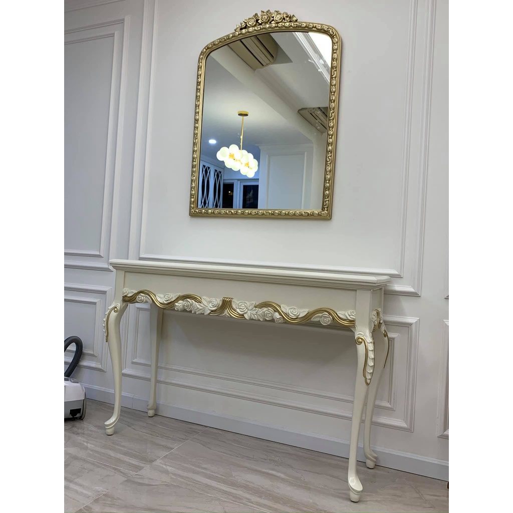 BÀN CONSOLE ZEN & KHUNG GƯƠNG Tân Cổ Điển - Gỗ Beech Cao Cấp