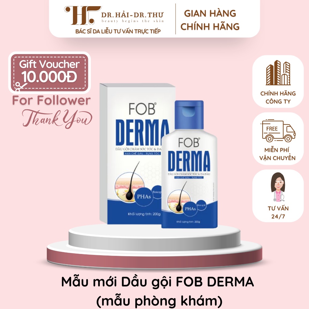 Mẫu mới Dầu gội FOB DERMA