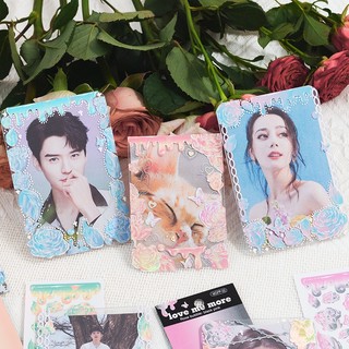miếng dán sticker trang trí toploader, sổ, thiệp hoa 3D