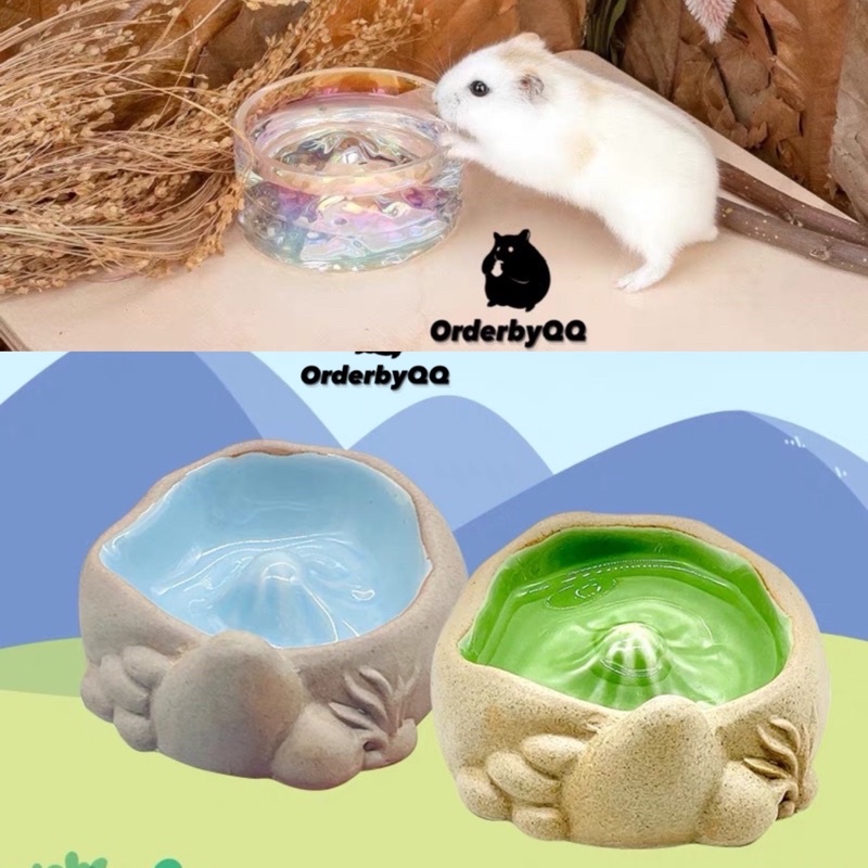 NITEANGEL Chén Uống Nước Dành Cho Hamster Hình Núi Phú Sĩ