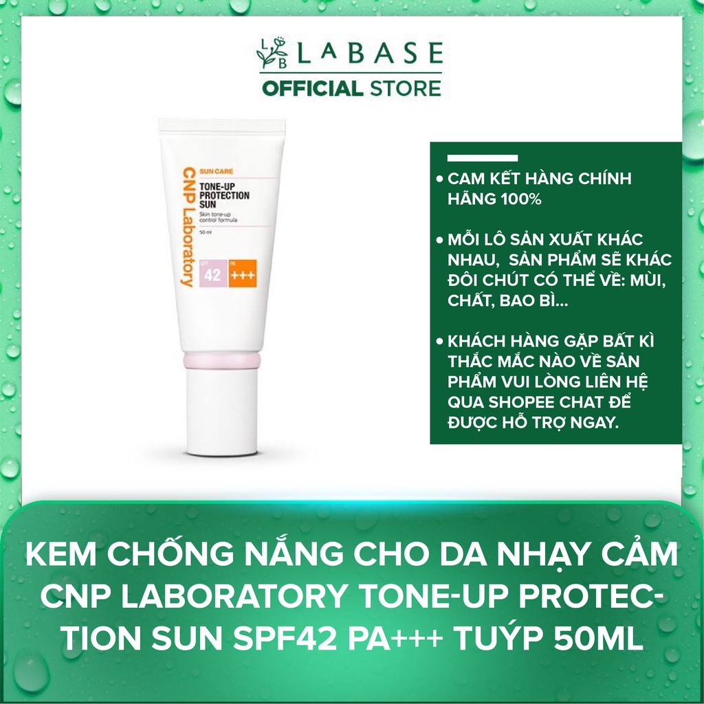 Kem Chống Nắng cho da nhạy cảm CNP Laboratory Tone-Up Protection Sun SPF42 PA+++ Tuýp 50ml