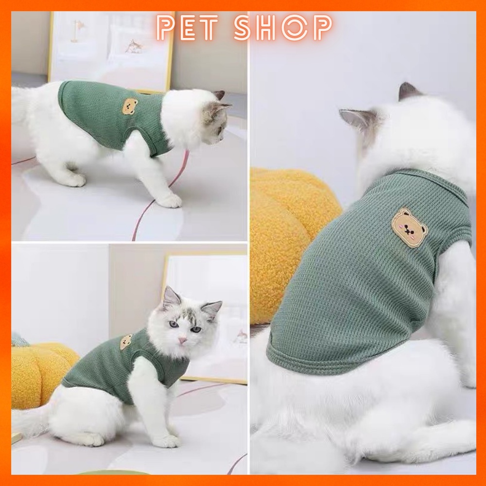 Áo Ba Lỗ Mỏng Thoáng Khí Dễ Thương Cho Thú Cưng, Chất Liệu Mỏng Phù Hợp Mùa Hè, Quần áo cho chó mèo