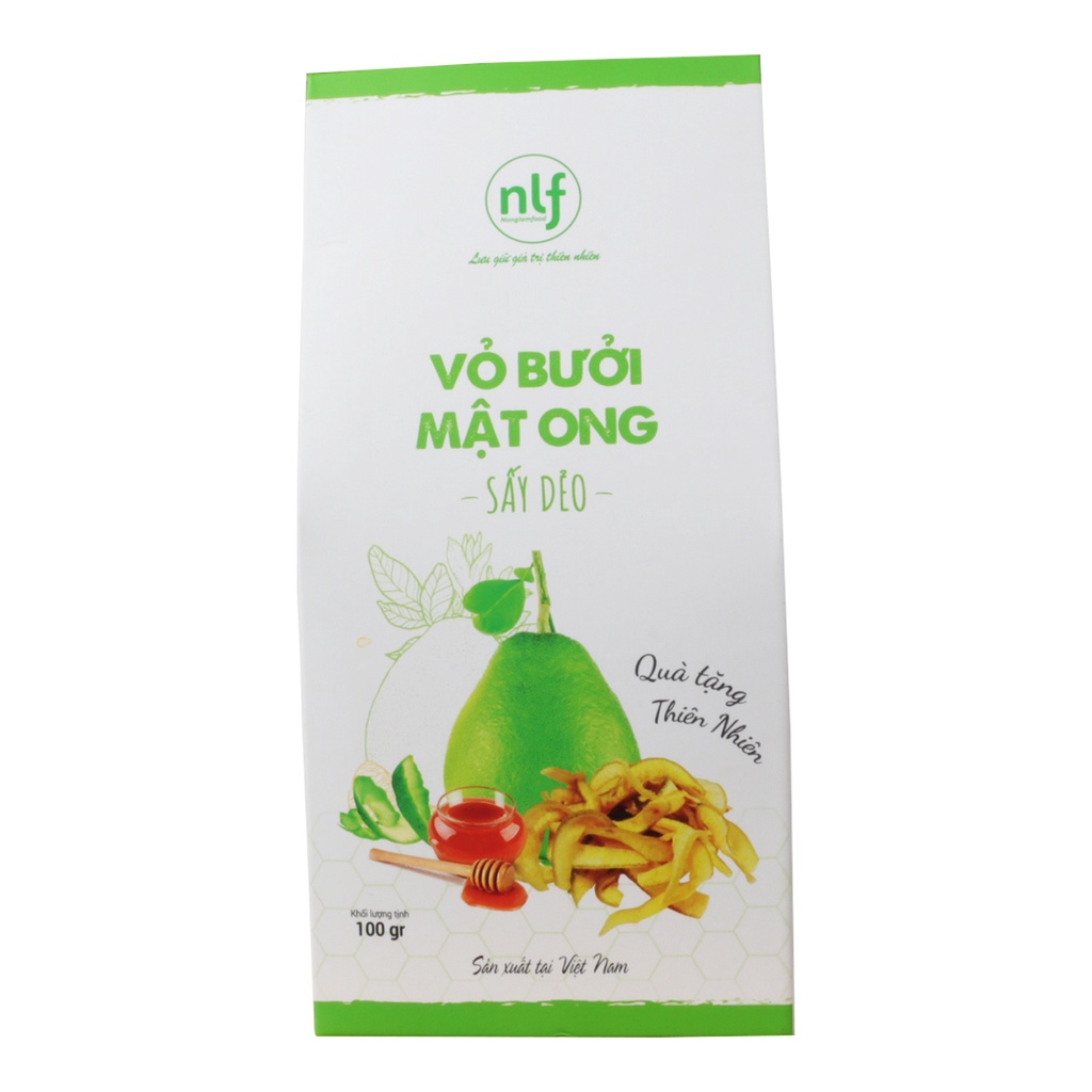 Vỏ bưởi mật ong sấy dẻo Nonglamfood 100g | Giảm cân, ăn kiêng hiệu quả, tăng cường đề kháng tự nhiên, đẹp da