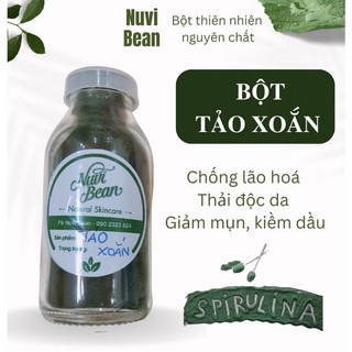 Lọ 50g Bột tảo xoắn Nhật Handmade loại bỏ độc tố, bụi bẩn, tẩy tế bào chết, dưỡng da trắng sáng